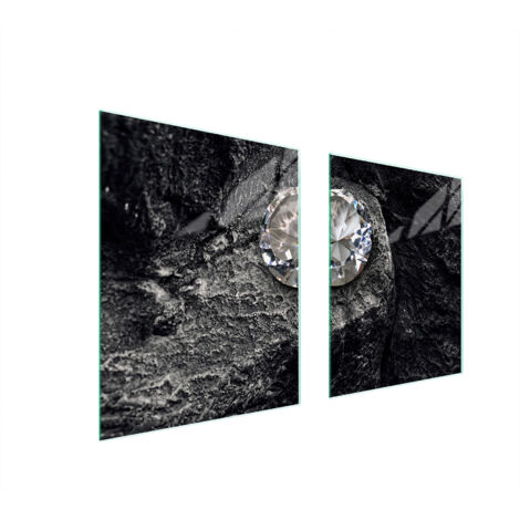 PLAQUE DE PROTECTION EN VERRE POUR POÊLE 85x52 DIAMANT (1/5)