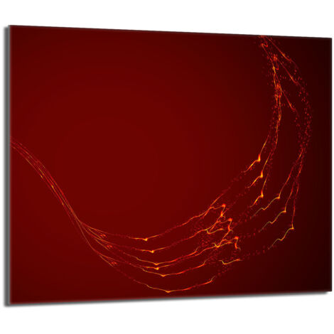 Tulup Panneaux De Cuisine Sur Verre - 100x70 - Chat Brun Et Rouge