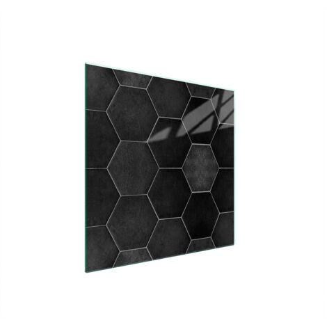 PLAQUE DE PROTECTION EN VERRE POUR POÊLE 50x52 CARRELAGE (1/5)