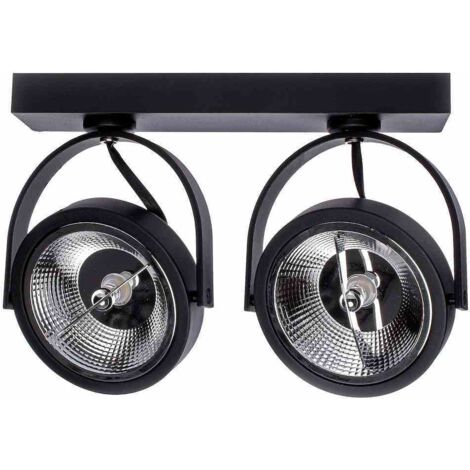 PHARE LUGAR 2 GU10 ES111 NOIR ALU MILAGRO ML5706 (1/5)