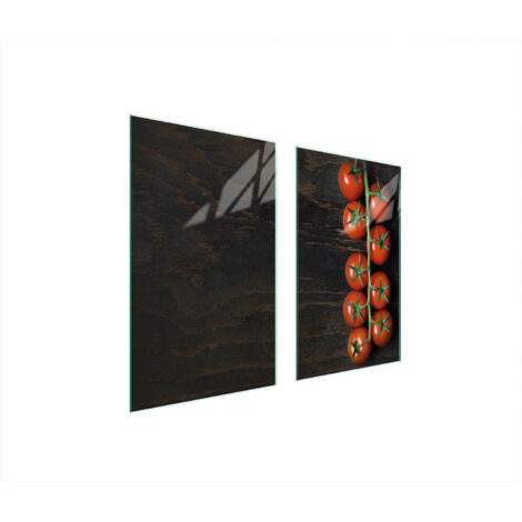 PLAQUE DE PROTECTION EN VERRE POUR POÊLE 75x52 TOMATE (1/5)