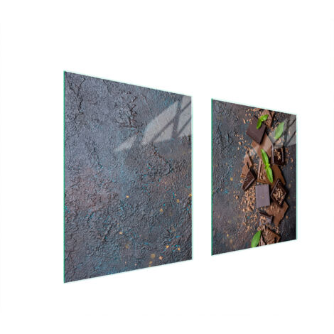 PLAQUE DE PROTECTION EN VERRE POUR POÊLE 85x52 CHOCOLAT (1/5)