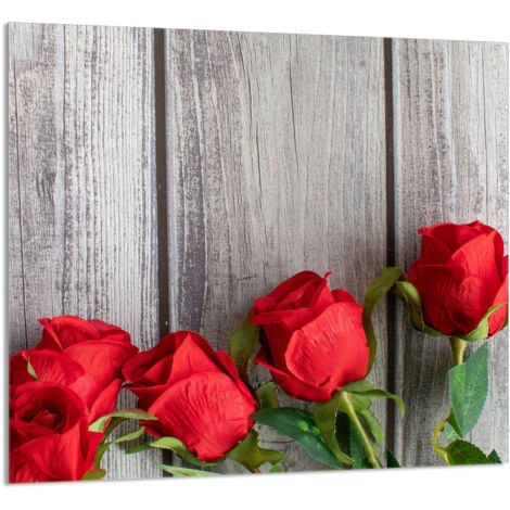 PANNEAU DE VERRE POUR CUISINE 65x60 Roses (1/5)
