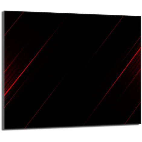 Plaque de protection en verre pour poêle 60x52 Noir (1/5)