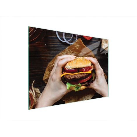 PLANCHE À DÉCOUPER EN VERRE 40x30 HAMBURGER (1/5)