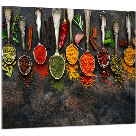 PANNEAU DE VERRE POUR CUISINE 65x60 Épices (1/5)
