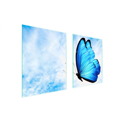 PLAQUE DE PROTECTION EN VERRE POUR POÊLE 85x52 PAPILLON (1/5)