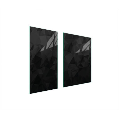 PANNEAU DE PROTECTION EN VERRE 75x52 NOIR (1/5)