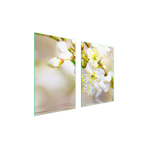 PLAQUE DE PROTECTION EN VERRE POUR CUISINE 65x52 PRUNE