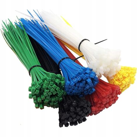 Jeu de serre-câbles colorés, 600 pièces