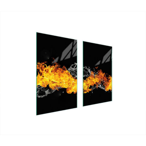 PLAQUE DE PROTECTION EN VERRE POUR POÊLE 75x52 FIRE