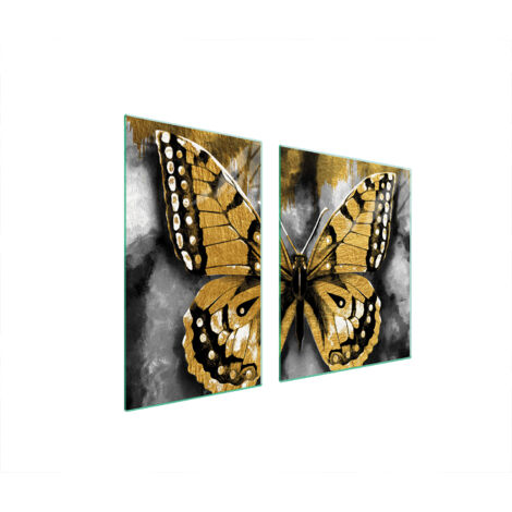 ASSIETTE EN VERRE et PLANCHE À DÉCOUPER 100x52 PAPILLON (1/5)