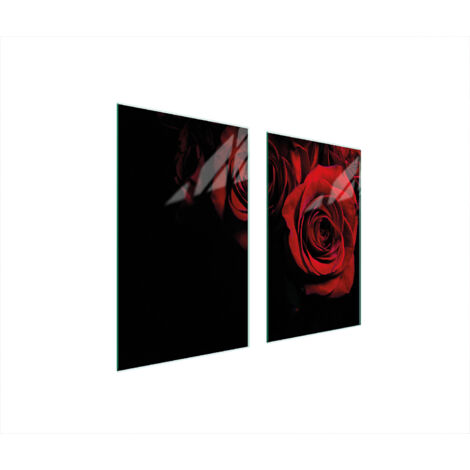 PLAQUE DE PROTECTION EN VERRE POUR POÊLE 75x52 ROSE (1/5)