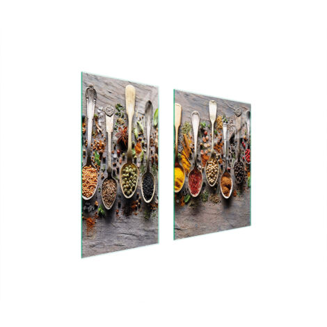 PLAQUE DE PROTECTION EN VERRE 75x52 ÉPICES (1/5)