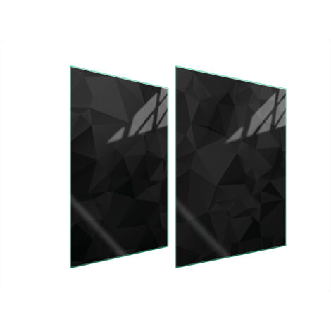 PLAQUE DE PROTECTION EN VERRE POUR POÊLE 70x52 NOIRE (1/5)