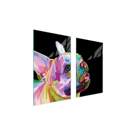 PLAQUE DE PROTECTION EN VERRE POUR POÊLE 75x52 DOG (1/5)