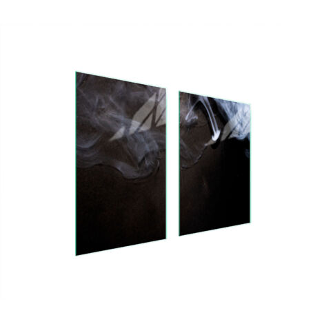 PLAQUE DE PROTECTION EN VERRE POUR CUISINE 65x52 FUMÉE (1/5)