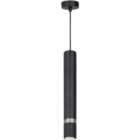 LAMPE SUSPENDUE JOKER 1 GU10 NOIRE MILAGRO MLP9673 (1/5)