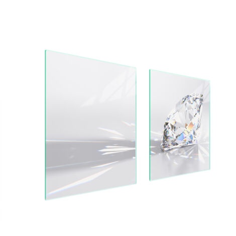 PLAQUE DE PROTECTION EN VERRE POUR POÊLE 85x52 DIAMANT (1/5)