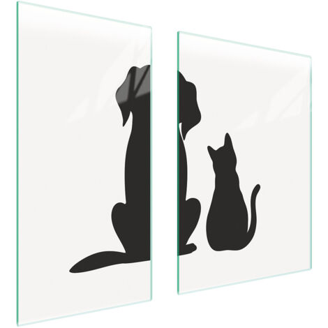 PLAQUE DE PROTECTION EN VERRE 75x52 ANIMAUX (1/5)