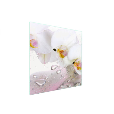 PLAQUE DE PROTECTION EN VERRE POUR POÊLE 50x52 ORCHIDÉE (1/5)