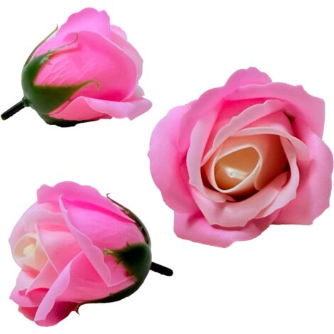 Savon bicolore rose - Rose et crème (1/5)