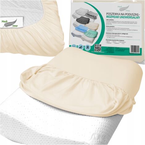 Housse pour oreiller à mémoire de forme orthopédique universel crème (1/5)