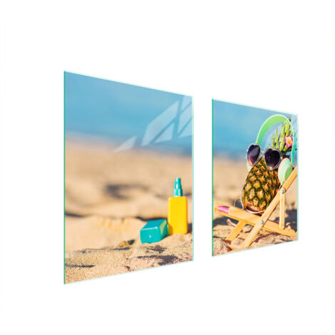 PLAQUE DE PROTECTION EN VERRE POUR POÊLE 85x52 ANANAS (1/5)