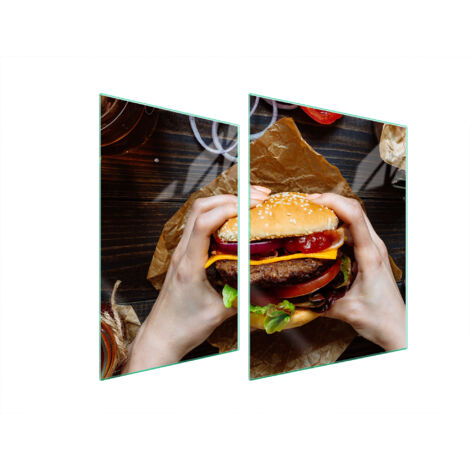 PLAQUE DE PROTECTION EN VERRE POUR POÊLE 70x52 HAMBURGER (1/5)