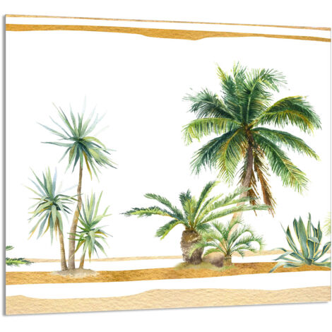 PANNEAU DE VERRE POUR CUISINE 65x60 Palmiers (1/5)