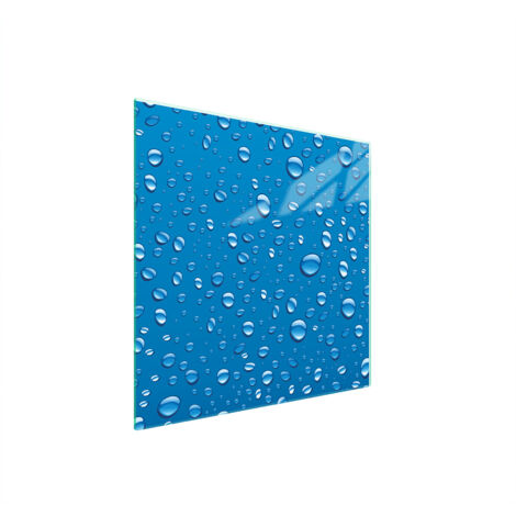 PLAQUE DE PROTECTION EN VERRE POUR POÊLE 50x52 GOUTTES (1/5)