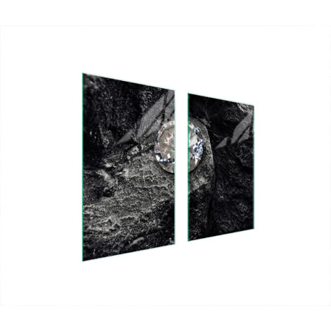 PLAQUE DE PROTECTION EN VERRE POUR POÊLE 75x52 DIAMANT (1/5)