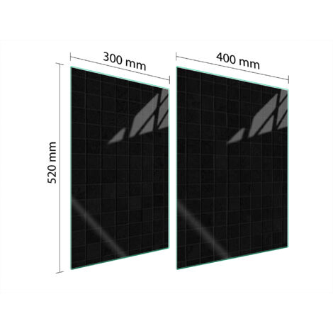 PLAQUE DE PROTECTION EN VERRE POUR POÊLE 70x52 NOIRE (1/5)