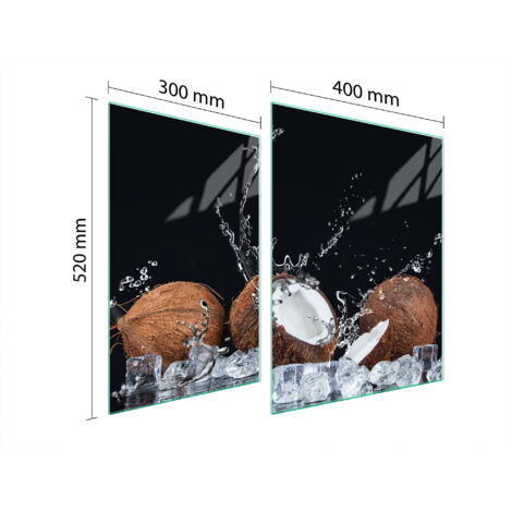PLAQUE DE PROTECTION EN VERRE POUR POÊLE 70x52 NOIX DE COCO (1/5)