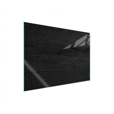 PLAQUE DE PROTECTION EN VERRE POUR POÊLE 70x52 NOIRE (1/5)
