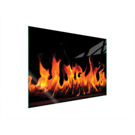 PLAQUE DE PROTECTION EN VERRE POUR POÊLE 70x52 FIRE (1/5)