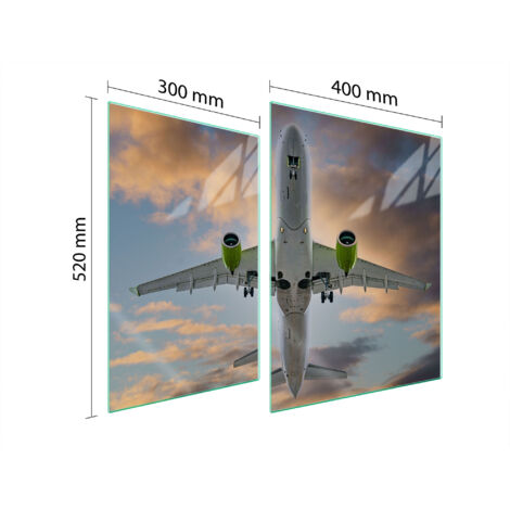 PLAQUE DE PROTECTION EN VERRE POUR POÊLE 70x52 PLANE (1/5)