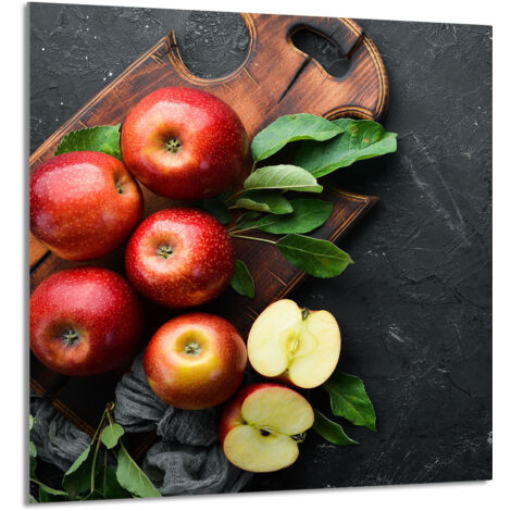 PANNEAU DE VERRE POUR CUISINE 60x65 Pomme (1/5)