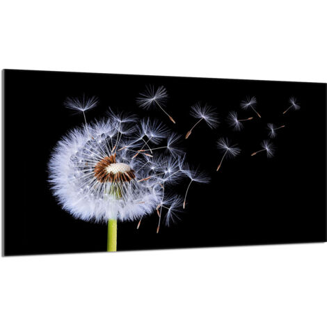 Plaque de protection de poêle en verre 90x52 Fleur (1/5)