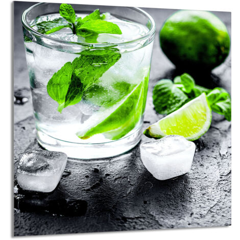 PANNEAU DE VERRE POUR CUISINE 60x65 Citron vert