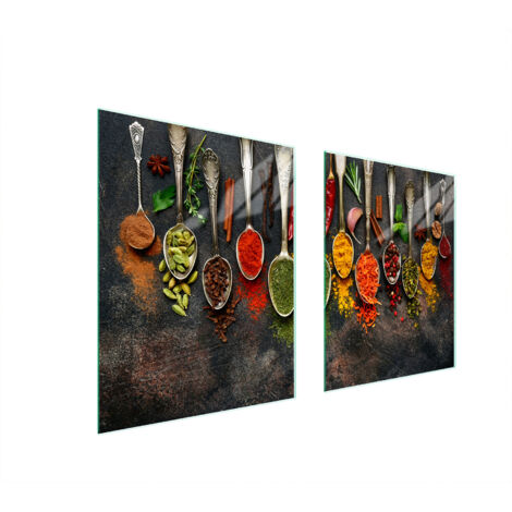 PLAQUE DE PROTECTION EN VERRE POUR POÊLE 85x52 ÉPICES (1/5)