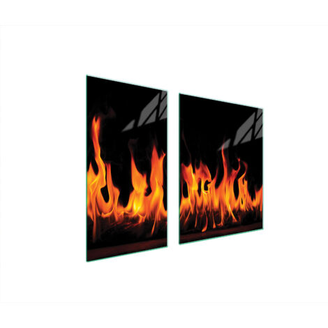 PLAQUE DE PROTECTION EN VERRE POUR POÊLE 90x52 FIRE (1/5)