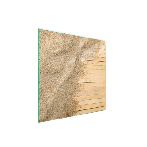 PLAQUE DE PROTECTION EN VERRE POUR POÊLE 50x52 SABLE (1/5)