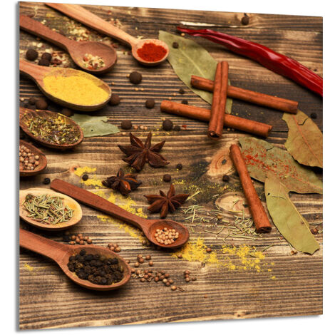 PANNEAU DE VERRE POUR CUISINE 60x65 Épices (1/5)
