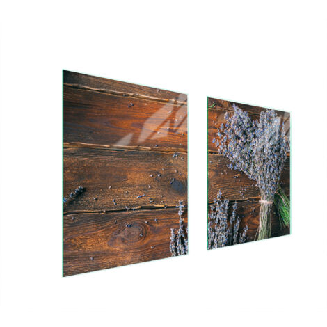 PLAQUE DE PROTECTION EN VERRE POUR POÊLE 85x52 LAVANDE (1/5)