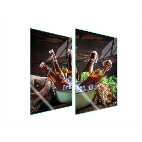 PLAQUE DE PROTECTION EN VERRE POUR CUISINE 2x35x52 BOUTEILLES (1/5)