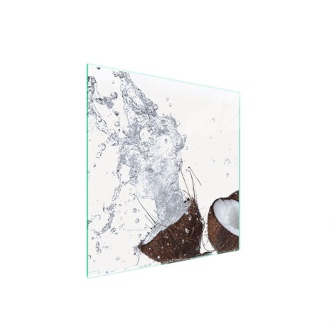PLAQUE DE PROTECTION EN VERRE POUR POÊLE 50x52 NOIX DE COCO (1/5)