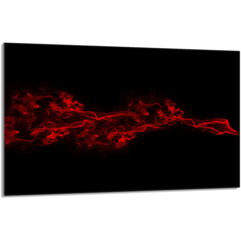 Plaque de protection en verre pour poêle 80x52 Noir