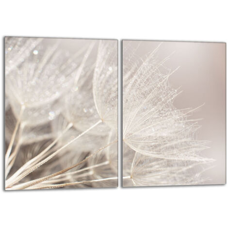 Plaque de protection en verre pour poêle 2x40x52 Fleur (1/5)
