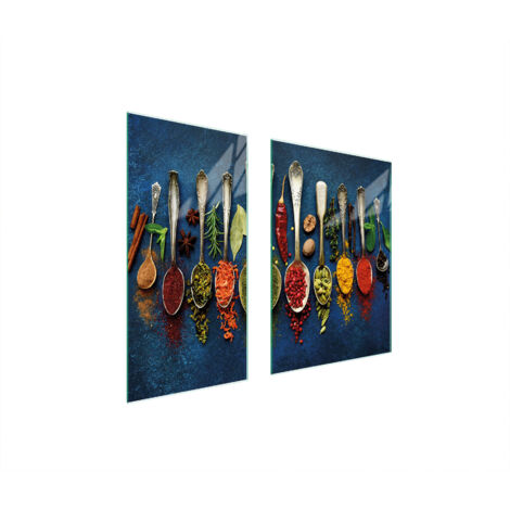 PLAQUE DE PROTECTION EN VERRE 75x52 ÉPICES (1/5)